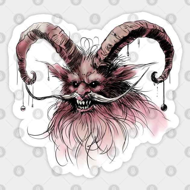 Christmas Krampus Sticker by H. R. Sinclair
